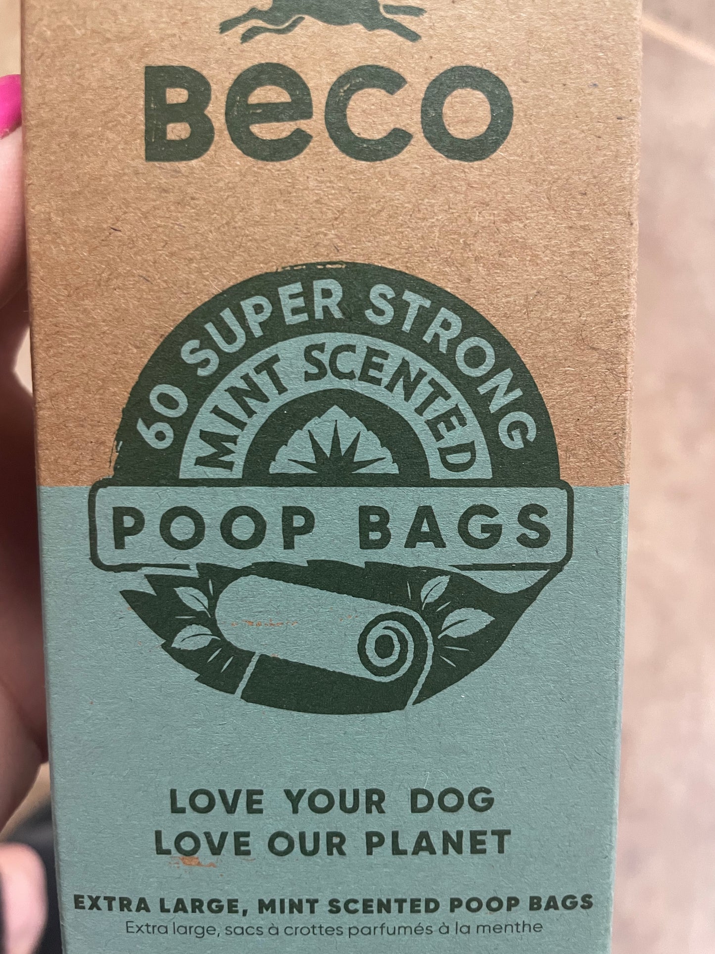 Beco mint scented poo bags