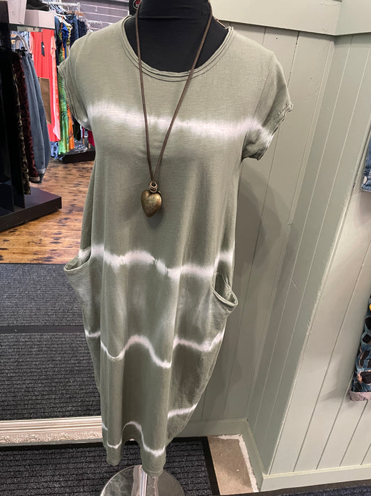 Tie die T-shirt dress